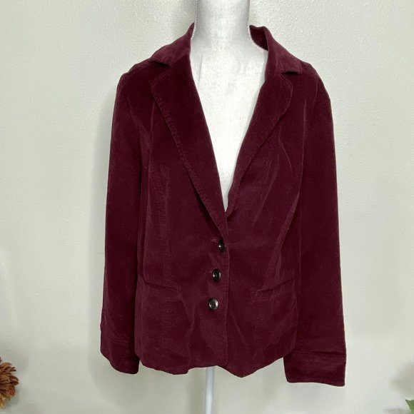 Lane Bryant Burgundy Blazer - Picture 1 of 4